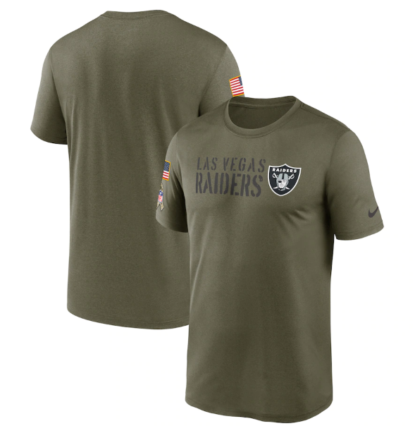 Men's Las Vegas Raiders Olive 2022 Salute to Service Legend Team T-Shirt Men's Las Vegas Raiders Olive 2022 Salute to Service Legend Team T-Shirt